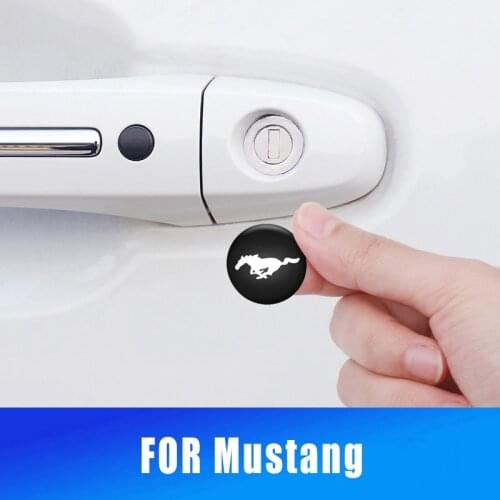 4PCS Car Door Keyhole Decorative Protection Stickers For Ford Mustang Ford Focus Kuga Fiesta Ecosport Mondeo Escape Explorer Edg