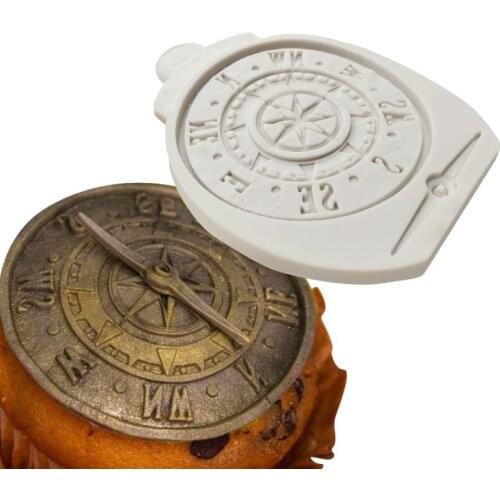 Antique Compass Silicone Mold Fondant Cake Decor Silicone Molds Sugarcrafts Chocolate Baking Tools Cakes Gumpaste K625