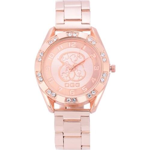 Chasy 2020 New Fashion Brand Bear Watch Luxury Crystal Dress Quartz Watches Stainless Steel Women Wristwatches Relogios Feminino