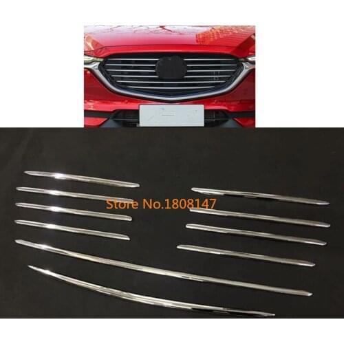 For Mazda Cx8 Cx-8 2017 2018 2019 2020 2021 Car Body Cover Abs Chrome Racing Engine Trim Front Up Grid Grill Grille Hoods Part