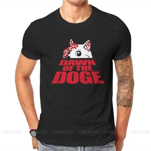 Dogecoin Cryptocurrency Miners Meme Fabric TShirt Doge Dawn Basic T Shirt Oversized Men Tee Shirt Ofertas Big Sale