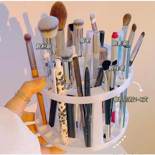 Function Porous Insert Penholder Oil Painting Brush Holder Desktop Accept Frame Plastic Pen Container Art Supplies