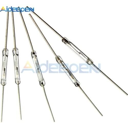 5/10Pcs 2 * 14mm N/O Reed Switch Magnetic Switch Normally Open Normally Closed Magnetic Induction Switch 2 x 14mm 100V 10W 0.5A