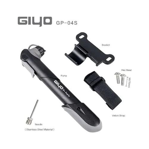 Giyo Bicycle Ball Hand Pump GP-04s Ball Needle Gift Quality Pump Convenient and Stylish Bicycle Wheel Pump