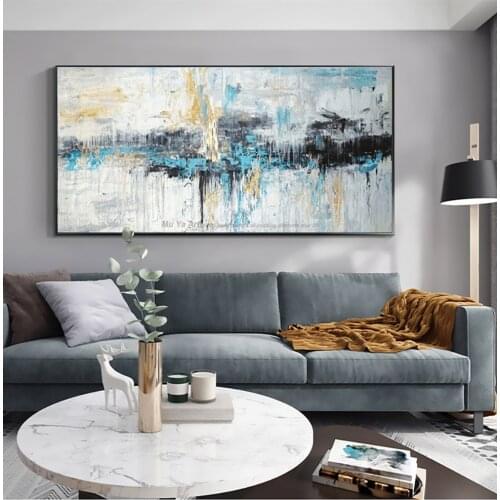 Horizontal canvas painting lienzos cuadros decorativos modernos canvas picture home deco landscape painting for living room wall