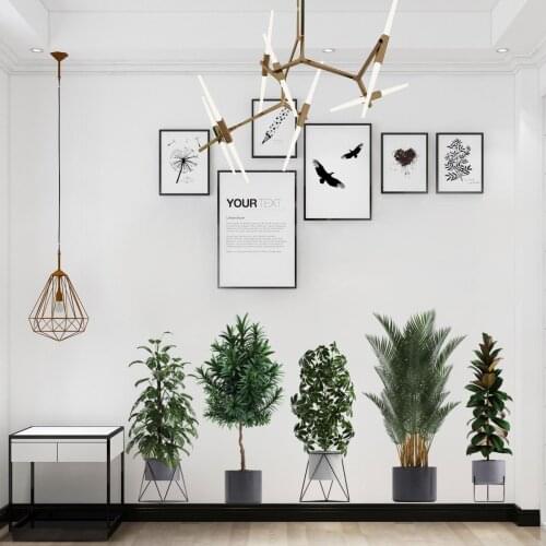 Creative Wall Stickers 3D Plant Potted Teenager Modern Bedroom Living Room Wall Decoration Aesthetic Art Wallstickers Poster
