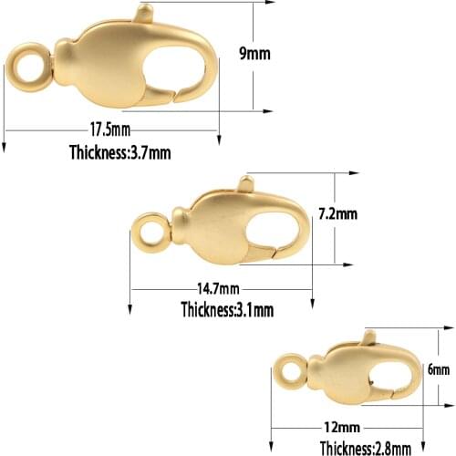 Copper Lobster Clasp Hooks Connector Charms for Necklace Bracelet Jewerly Making