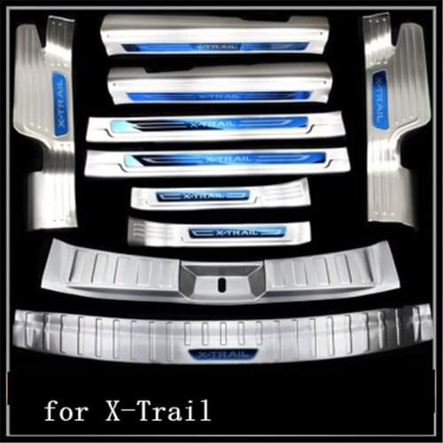 Stainless steel Scuff Plate/Door Sill Door Sill Rear Bumper Protector Sill Car styling For Nissan X-Trail T32 2017-2021