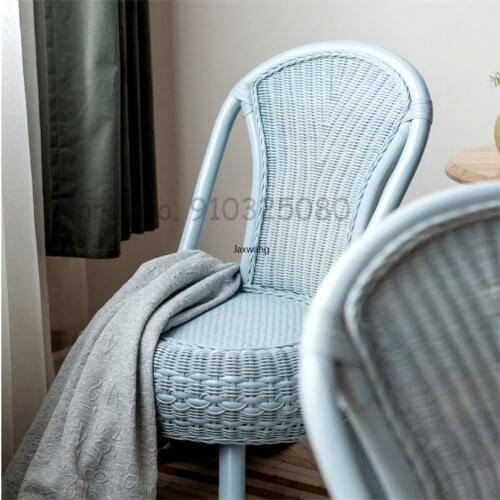 Natural Living Room Chair Home Furniture Real Rattan Wicker Chair Small Chair Modern Simple Leisure Balcony Single Home chair