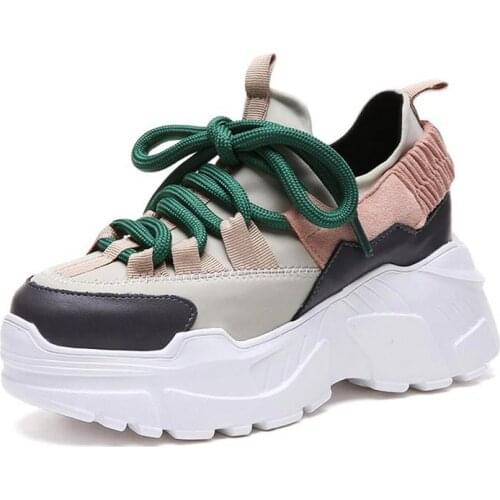 Chunky Basket Womens Sneakers 2020 Platform Sports Shoes Woman Sport Shoes Running Women Beige Scarpe Donna Footwear GMD-1084