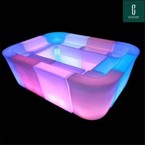 New 110cm Height Rechargeable Led Cocktail Table IP54 Waterproof Wine Table Coffee Club Disco Party Supplies