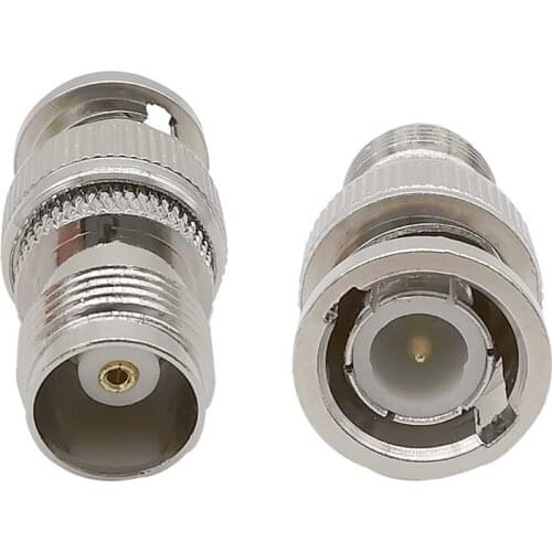 1/2Pcs BNC Male to TNC Female Connector TNC Jack to BNC Plug RF Adapter Straight Coax Cable Connector for Wireless Antenna