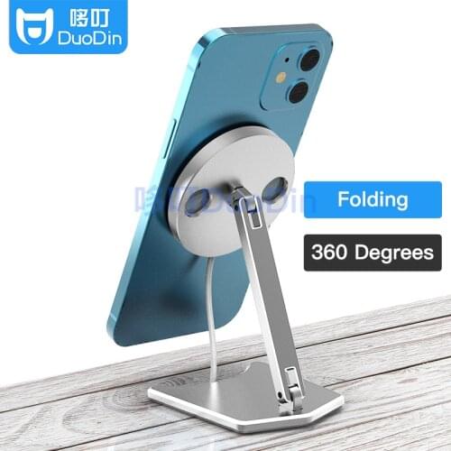 Suitable For Apple 12 Series Wireless Charging Stand Mag Safe Magnetic Wireless Charging Stand Portable Folding Stand Aluminum