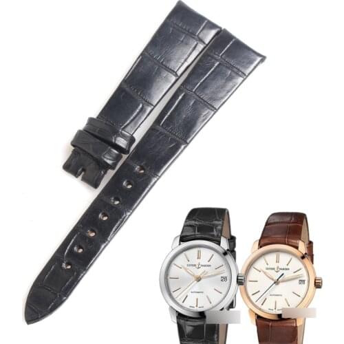 WENTULA watchbands for Ulysse Nardin LADY CLASSICO alligator skin /crocodile grain 8106 watch band strap