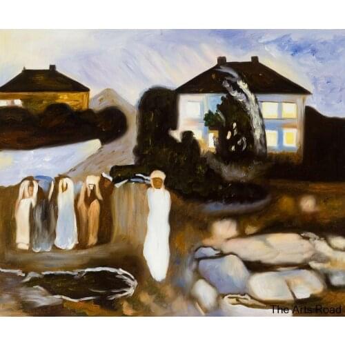 The Storm, 1893 Edvard Munch Painting Wall Decor Oil Painting on Canvas No Framed Abstract Landscape Art
