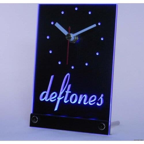 Tnc0036 deftones Punk Muisc Bar Beer Table Desk 3D LED Clock