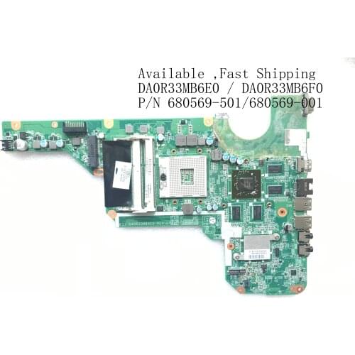 AVAILABLE. FAST SHIPPING.DA0R33MB6E0 REV : F Laptop Motherboard FIT For HP Pavilion G6 / G4 / G7 NOTEBOOK ,7670M 1GB (test ok)