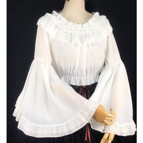 Chiffon Blouse Lolita Sweet Women Tops Shirt