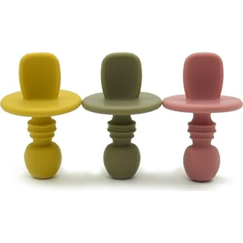 2PCS Baby Silicone Short Spoon Anti-choke Design BPA Free Tableware Toddler Infant Feeding Accessories Safe Silicone Feeding Set