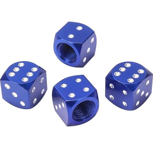 4pcs Car Bike Motorcycle Wheel Tyre Valve Metal Dice Dust Cap 12*12*12mm Mini Tire Valve Protective Cap