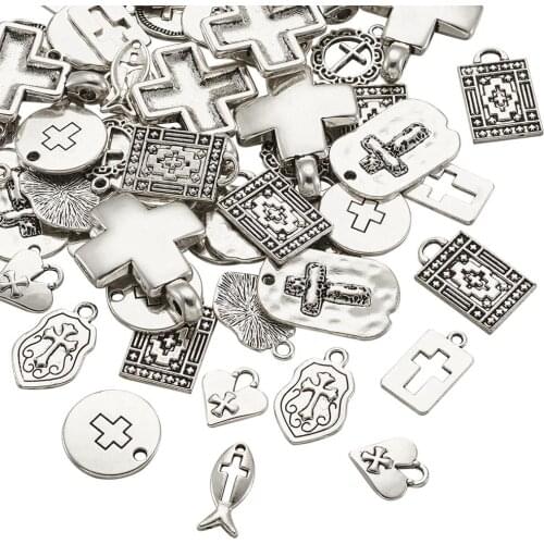 60pcs/Set Tibetan Style Mixed Shapes Alloy Pendants for Necklace Bracelet jewelry DIY making Accessories F70