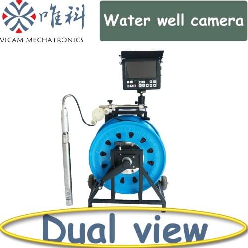 8inch HD screen /200m manual reel/ dual camera head water pipe inspection camera with depth counter function V8-BCS