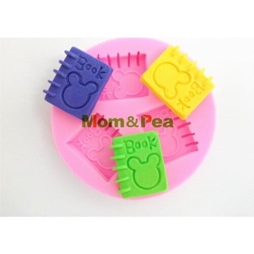 Mom&Pea 0421 Free Shipping Little Notebooks Silicone Mold Cake Decoration Fondant Cake 3D Mold Food Grade Silicone Mould
