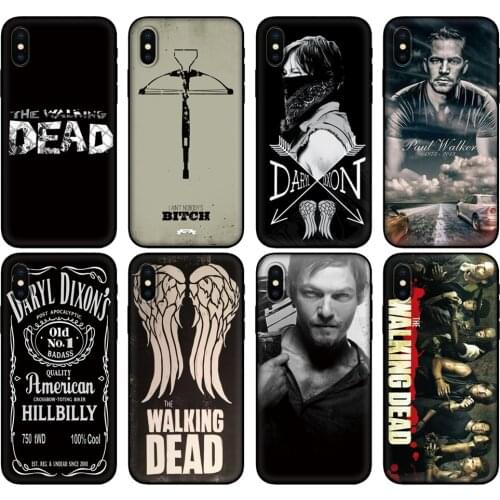 Black tpu Case For Xiaomi Redmi 7A 8 8A 9 9A 9C Case Redmi Note 8T 8 Pro T Note 9 9S 9 Pro Case Daryl Dixon Walking Dead