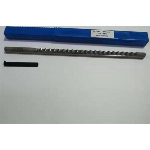 HSS 6mm C1 Push-Type Keyway Broach Metric Size HSS Keyway + Shim Cutting Tool for CNC Router Metalworking