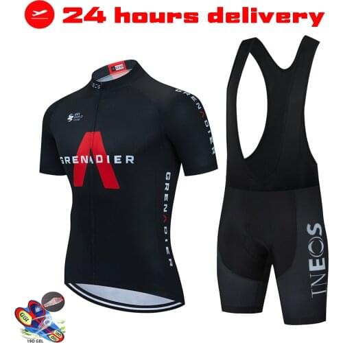 Cycling Jersey Set Men Team Clothing Ineos Grenadier 2021 Competizione Short Sleeve Suit Training Breathable Light Race Uniform