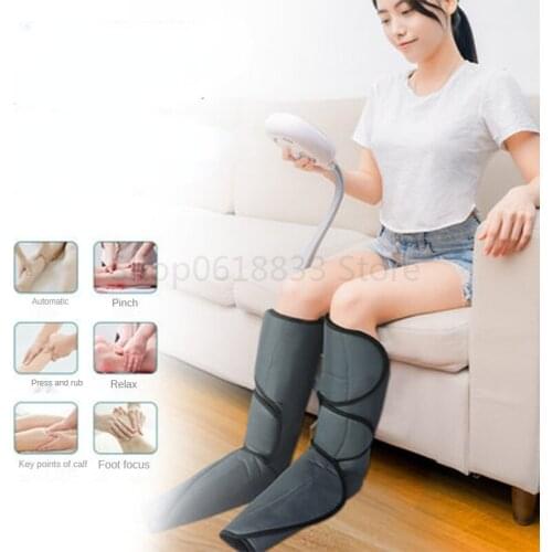 Leg Air Compression Massager Heated for Foot and Calf Thigh Circulation with Handheld Controller 2 Modes 3 Intensities