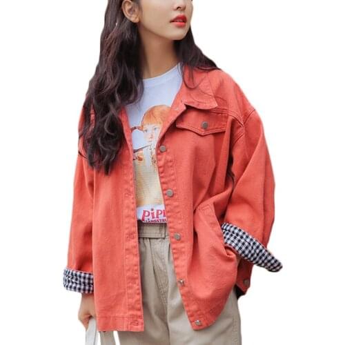 Spring Autumn New Korean loose Denim Jacket Women Retro Tooling Jeans Jackets Female Raglan sleeve Casual Base coat Tide F810