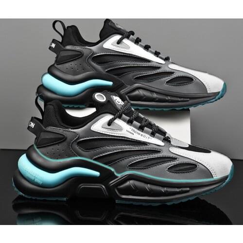 Mens shoes 2021 spring new shoes Mens Korean version trend thick-soled joker leisure shoes increase super fire daddy shoes