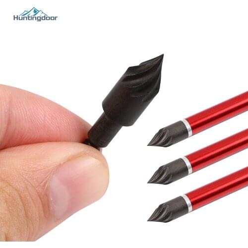 6PCS Sharp Carbon Steel Rotary ArrowHeads Broadheads Tips Arrow Points Archery Arrow head for Compound Bow Crossbow
