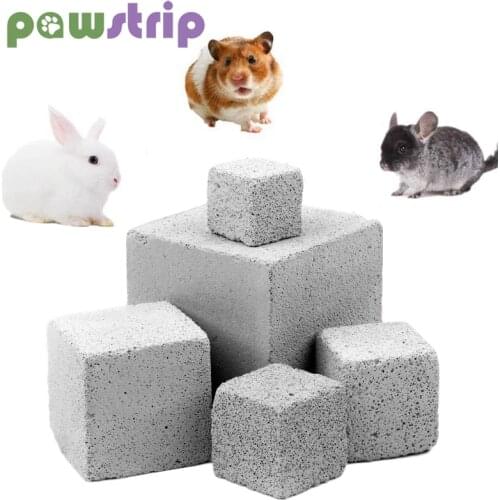 Natural Mineral Teeth Molar Stone Guinea Pig Hamster Rabbit Teeth Grinding Stone Small Pet Dental Care Chew Toys Pets Supplies
