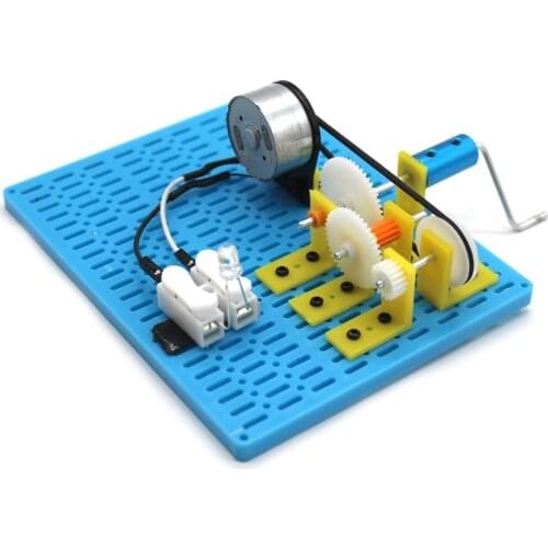 Science Physical Experiment Small Invention Education Toys DIY Hand Crank Generator Model Children Learning Toy
