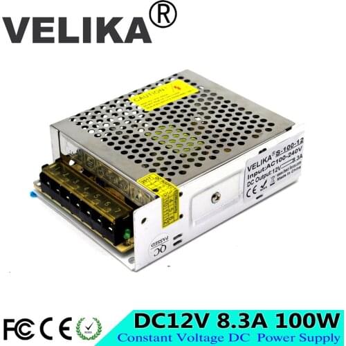 Single Output Switching power supply DC 12V 8.3A 100W LED Power Adapter transformers 110V 220V AC-DC SMPS For Strip Light lamp