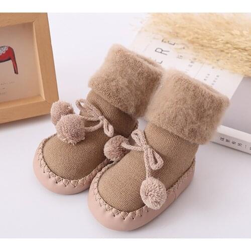 Baby Solid Anti-slip Sock Shoes Infant Boy Girl Socks Cotton Children Floor Socks Anti-slip Baby Step Socks Thicken Newborn Baby