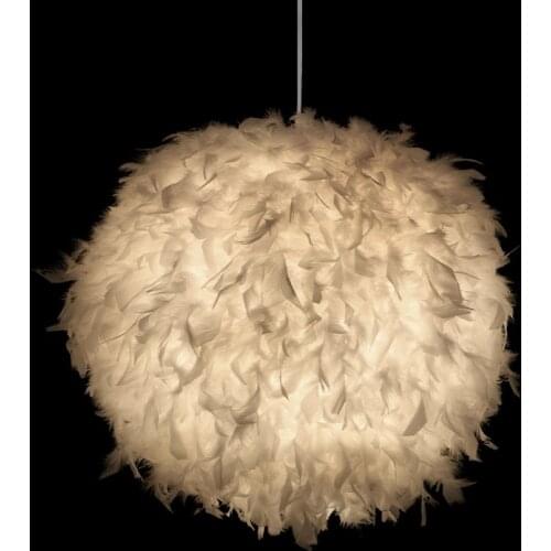 Pendant Ceiling Lamp Feather Ceiling Droplight Bedroom Study Room Decoration Creative Chandelier Hanging Lamp