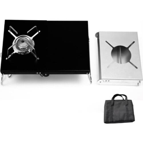 Portable Folding Stove Table Camp Stove Stand Bracket Desk BBQ Grill Desk Picnic Equipment for Fishing Beach Hiking Backpacking