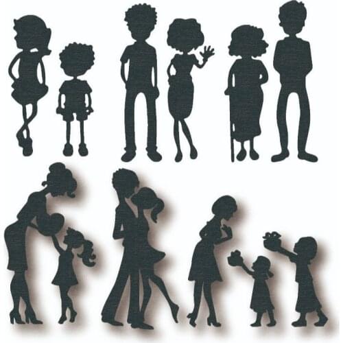 Mothers Day Couple Photo Album Frame Metal Cutting Die Decoration Background Scrapbook Greeting Card Craft Blade Punch Template