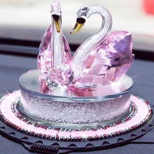 Christmas gift Car decoration creative crystal swan car interior accessories perfume seat female car perfume bottle decoration
