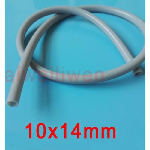10mm id 14mm od 10x14mm Food Grade gray silicone tube 10 * 14 grey Silicone Hose non-toxic silica rubber vessel silicon tubing