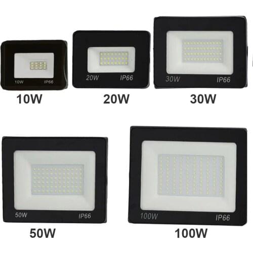 Led Flood Light 220V Outdoor Spotlight Floodlight 10W 20W 30W 50W 100W 150W Wall Lamp Reflector IP66 Waterproof Garden Lighting
