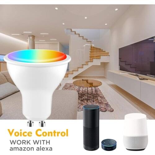 Tuya Smart Light Lamp Wifi Bulb 4W Color Changing RGB LED Bulb Gu10 110V 220V APP Remote Compatible Alexa Google Home