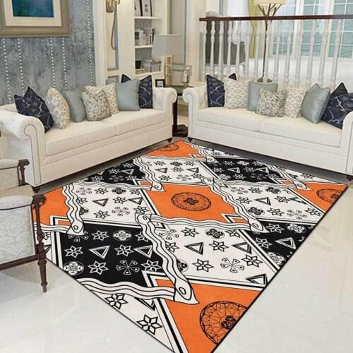 Creative Geometric Stitching Printed Area Rugs Morocco Living Room Sofa Table Non-Slip Floor Mat Kids Bedroom Bedside Carpets