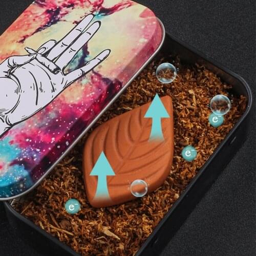 Leaf Shape Pottery Clay Humidifying Sheet Tobacco Cigar Tea Leaves Moisturizing Tool Humidifier Portable Cigarette Accessories