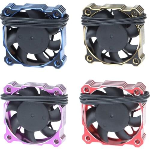 40mm Alloy Cooling Fan Rotates At 15000 RPM 8.5V For 1/10 1/8 RC Car 30mm Aluminum Fan Rotates At 28000rpm 7.4V