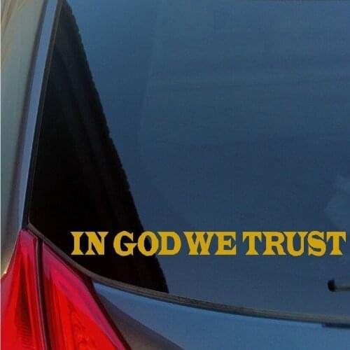 In God We Trust Vinyl Sticker decal USA US 1776 American money bill Washington 15cm