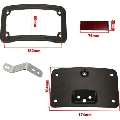 Aftermarket free shipping motorcycle parts License Plate Mounting frame Kit For Harle Softail Deluxe FLSTN 2005-2014 BLACK